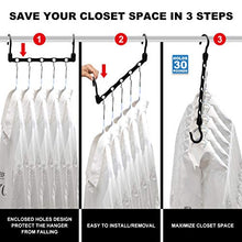 Load image into Gallery viewer, Closet Organizers and Storage,12 Pack Sturdy Closet Organizer Hanger for Heavy Clothes,Upgraded Closet Storage Space Saving Hangers,Magic Closet Organization Clothes Hanger,Dorm Room Essentials
