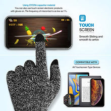 Load image into Gallery viewer, Winter Warm Touchscreen Gloves for Women Men - Triangle Anti-Slip Silicone Gel, Knit Thermal Soft Lining &amp; Elastic Cuff, Driving Motorcycle Cycling Bike Sports Texting Gloves(One-Size, Black)
