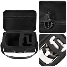 Load image into Gallery viewer, Hard Carrying Case for Oculus Quest 2 All-in-One VR Gaming Headset and Touch Controllers, Portable Travel Cover Storage Bag with Silicone Face Cover &amp; Lens Protector for Quest 2 Accessories - Black
