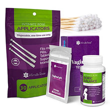 Load image into Gallery viewer, Intimate Rose Save 10% on Boric Acid Suppositories + 30 Count Vaginal Suppository Applicator + pH Test Strips for Women (50 Strips) Bundle.
