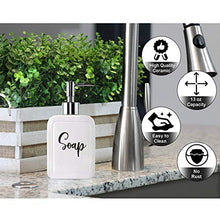 Load image into Gallery viewer, Home Acre Designs Farmhouse Soap Dispenser – 13oz, Ceramic, White Hand Pump for Soap – Rustic Kitchen &amp; Bathroom Accessories for Home
