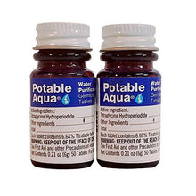 Load image into Gallery viewer, Potable Aqua Germicidal Water Purification Tablets - 50 Count Twin Pack
