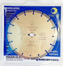 Load image into Gallery viewer, Whirlwind USA LSS 9 inch Dry or Wet Cutting General Purpose Power Saw Segmented Diamond Blades for Masonry Brick/Block Pavers Concrete Stone (9")
