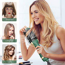 Load image into Gallery viewer, Bongtai Hot Air Brush,Hair Dryer Brush Hair Dryer &amp; Volumizer 3 in 1 Brush Blow Dryer Styler for Rotating Straightening, Curling, Salon Negative Ion Ceramic Blow Dryer Brush(Avocado green)
