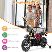 Load image into Gallery viewer, Costzon 12V Kids Motorcycle, Licensed Aprilia Electric Motorcycle Ride On Toy w/ Training Wheels, Spring Suspension, LED Lights, Sounds &amp; Music, MP3, Battery Powered Dirt Bike for Boys &amp; Girls, Red
