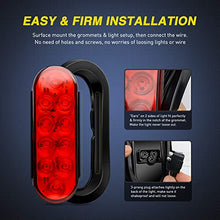 Load image into Gallery viewer, Nilight - TL-01 6" Oval Red LED Tail 2PCS w/Surface Mount Grommets Plugs IP65 Waterproof Stop Brake Turn Trailer Lights for RV Truck Jeep, 2 Years Warranty
