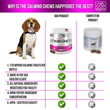 Load image into Gallery viewer, happyGree Best Calming Treats for Dogs: Product of USA- Helps with Hyperactive &amp; Aggressive Behavior + Anxiety Composure Relief, Storms, Barking, Separation and More- approx/170 Soft Chews
