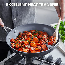 Load image into Gallery viewer, GreenPan Valencia Pro Hard Anodized Healthy Ceramic Nonstick 10" Frying Pan Skillet with Lid, PFAS-Free, Induction, Dishwasher Safe, Oven Safe, Gray
