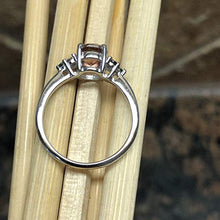 Load image into Gallery viewer, Natural Pink Tourmaline, Green Tourmaline 925 Solid Sterling Silver Engagement Ring Size 6, 7, 8, 9
