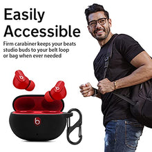 Load image into Gallery viewer, LiZHi Silicone Case Cover for 2021 New Beats Studio Buds, Anti-Lost Shockproof Protective Case Cover for Beats Studio Bud with Keychain Easy Carrying Replacement Case with Carabiner (Black)
