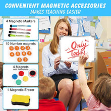 Load image into Gallery viewer, YONOY Small Dry Erase White Board, Portable White Board Double-Sided Magnetic Board Stand, Foldable Desktop White Boards Easel for Kids Students Teacher for School Home Kitchen Office 12x16 Inch
