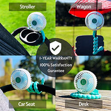 Load image into Gallery viewer, Moomet Mini Portable Stroller Fan | Flexible Monopod | USB Rechargeable Battery
