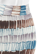 Load image into Gallery viewer, MBJ WB1304 Womens Print Midi Pencil Skirt M Teal_Brown
