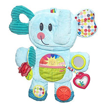 Load image into Gallery viewer, Playskool Fold 'n Go Elephant Stuffed Animal Tummy Time Toy for Babies 3 Months and Up, Blue (Amazon Exclusive)
