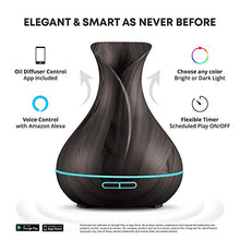Load image into Gallery viewer, Smart WiFi Wireless Essential Oil Aromatherapy 400ml Ultrasonic Diffuser &amp; Humidifier with Alexa &amp; Google Home Phone App &amp; Voice Control - Create Schedules - LED &amp; Timer Settings
