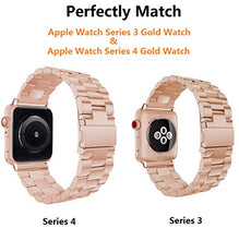 Load image into Gallery viewer, iiteeology Compatible with Apple Watch Band 38mm 40mm, Stainless Steel iWatch Band Replacement Strap for iWatch SE &amp; Series 6 5 4 - Gold
