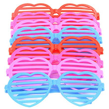 Load image into Gallery viewer, 32 Valentines Day Shade Glasses for Kids &amp; Gift Cards with Heart Shaped Shutter Valentine Party Favor, Valentine's Classroom Exchange, Classroom Prize Supplies, Valentine’s Greeting Cards
