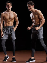 Load image into Gallery viewer, Neleus Men's 7" Workout Running Shorts with Pockets,6056,3 Pack,Black/Grey/Navy Blue,XL,EU 2XL
