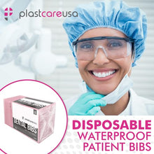 Load image into Gallery viewer, 50 Pink Disposable Dental Bibs 13" x 18", Tattoo Piercing Waterproof Patient Bib
