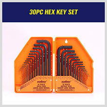 Load image into Gallery viewer, HORUSDY 30-Piece Hex Key Set, Allen Wrench Set Inch/Metric MM(0.7mm-10mm) SAE(0.028"-3/8)

