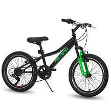 Load image into Gallery viewer, Hiland 20 Inch Kids Bike Mountain Bicycle for Ages 4 5 6 7 8 9 Years Old Boys Girls Black Green
