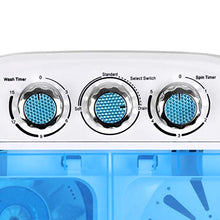 Load image into Gallery viewer, ZENY Portable Compact Washing Machine Mini Twin Tub Washer Spin Spinner 9.9lbs Capacity, Lightweight Small Laundry Washer for Apartment RV
