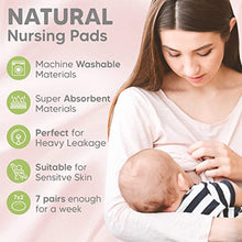 Load image into Gallery viewer, Pregnancy Belly Support Band, Maternity Belt And Organic Bamboo Nursing Breast Pads Bundle - Pelvic Support Belt (Classic Ivory, One Size) - 14 Washable Pads + Wash Bag (Pastel Touch, Large 4.8")
