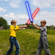 Load image into Gallery viewer, TOY Life Light Up Saber - 3 Pack Lightup Sabers, Telescopic Extendable &amp; Collapsable Laser Sword, LED Light Sword Set with Motion Sensitive FX Sound, Light Up Swords for Kids Adults
