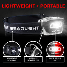 Load image into Gallery viewer, GearLight LED Head Lamp - Pack of 2 Outdoor Flashlight Headlamps w/ Adjustable Headband for Adults and Kids - Hiking &amp; Camping Gear Essentials - S500﻿
