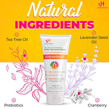 Load image into Gallery viewer, vH essentials, Ph Balanced Daily Feminine Wash, Tea Tree Oil &amp; Prebiotic, 6, Fl Oz, (Pack Of 1) 54306 Clear
