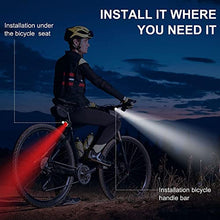 Load image into Gallery viewer, Rechargeable Bike Light Sets,Super Bright Front Headlight and Rear LED Bicycle Lights,650mah Lithium Batteries,4 Light Mode Options (8 Light Set (Total of 8 Lights))
