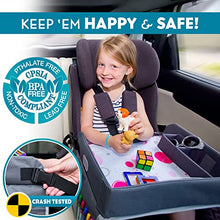 Load image into Gallery viewer, Kenley Kids Travel Tray, Toddler Car Seat Lap Tray, 16.5 x 13.5 Inches (Pink/Gray)
