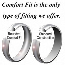 Load image into Gallery viewer, King Will Loop Thin Blue Groove 8mm High Polish Tungsten Carbide Wedding Band Engagement Ring for Men Comfort Fit
