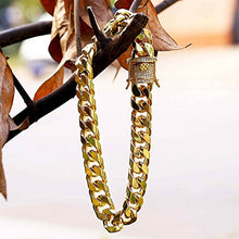 Load image into Gallery viewer, TOPGRILLZ Hip Hop14K Gold Plated Finished Miami Cuban Link Bracelet with Iced Out Simulated Lab Diamond Clasp for Men Women

