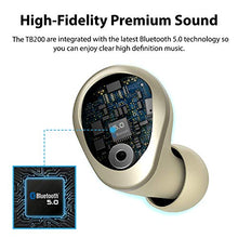 Load image into Gallery viewer, iLuv TB200 Gold True Wireless Earbuds Cordless in-Ear Bluetooth 5.0 with Hands-Free Call Microphone, IPX6 Waterproof Protection, High-Fidelity Sound; Includes Compact Charging Case &amp; 4 Ear Tips
