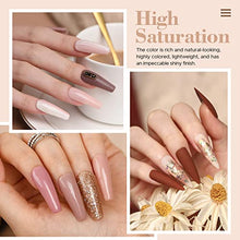 Load image into Gallery viewer, 20 Colors Dip Powder Nail Kit Starter, AZUREBEAUTY Classic Nude Collection Glitter Pink Neutral Chocolate Brown Skin Tone Dipping Powder Liquid Set with Top/Base Coat French Nail Art Manicure DIY
