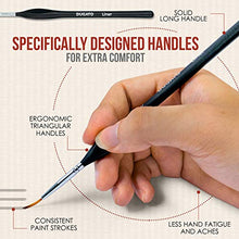 Load image into Gallery viewer, DUGATO Fine Detail Paint Brush Set, 8pcs Tiny Professional Micro Miniature Painting Brushes Kit with Ergonomic Handle for Acrylic, Oil, Watercolor, Art, Scale Model, Face, Paint by Numbers (VIII)
