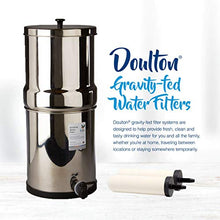 Load image into Gallery viewer, British Berkefeld 2.24 Gallon Gravity-Fed Water Filter System- Stainless Steel with 2x ATC Super Sterasyl Candle Filters
