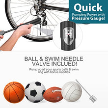 Load image into Gallery viewer, NewMainone Mini Bike Pump Portable Bicycle Frame Pump,Bicycle Tire Pump Glueless Puncture Repair Kit,120 PSI Fast Air Pump Suitable for Presta &amp; Schrader Valve
