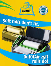Load image into Gallery viewer, 11" x 25' Rolls (Fits Inside Machine) - 4 Pack (100 feet total) OutOfAir Vacuum Sealer Rolls. Works with FoodSaver Vacuum Sealers. 33% Thicker, BPA Free, Sous Vide, Commercial Grade
