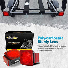 Load image into Gallery viewer, Partsam 12V Waterproof Square Led Trailer Light,Red LED Stop Turn Tail License Brake Running Light Lamp for Trailers Under 80" Boat Trailer Truck Marine Camper RV Snowmobile,IP68,DOT Compliant

