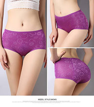 Load image into Gallery viewer, YOYI FASHION Women Menstrual Period Briefs Jacquard Easy Clean Panties Multi Pack US Size M/6 Black Blue Purple
