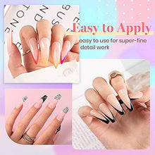 Load image into Gallery viewer, Beetles Gel Polish Nail Art Gel Liner Kit with 15ml Gel Base and Top Coat-6 Popular Black White Red Colors Gel Art Paint For Nails Thin Nail Art Brushes Gel Pens Soak OffGold Silver Glitters
