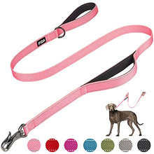 Load image into Gallery viewer, Fida 4 FT Heavy Duty Dog Leash with 2 Comfortable Padded Handles, Traffic Handle &amp; Advanced Easy Snap Hook, Reflective Walking Lead for Large, Medium &amp; Small Breed Dogs, Pink
