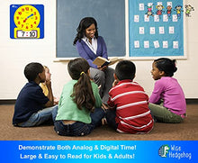 Load image into Gallery viewer, WISE HEDGEHOG Learning Clock Bundle - Large Demonstration Dry Erase Clock &amp; Teaching Wall Clock
