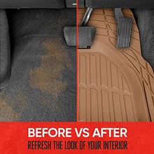 Load image into Gallery viewer, Motor Trend 923-BG Beige FlexTough Contour Liners-Deep Dish Heavy Duty Rubber Floor Mats for Car SUV Truck &amp; Van-All Weather Protection Trim to Fit Most Vehicles(Tan Beige)
