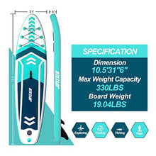 Load image into Gallery viewer, JOYEXER Inflatable Stand Up Paddle Board-10'5"x31"x 6" Ultra-Light SUP Board Including Backpack,Paddle,Waterproof Phone case,Leash, Hand Pump,for All Skill Levels Youth&amp; Adult
