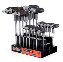 Load image into Gallery viewer, HORUSDY 18-Piece T-Handle allen wrench set, Inch/Metric Long Arm Ball End Hex Key Wrench Set, MM(1.5mm-10mm) SAE(1/16"-3/8")
