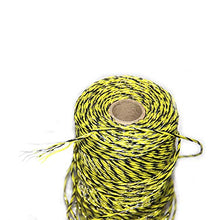 Load image into Gallery viewer, Farmerry 656 Feet 200 Meter Yellow/Black Electric Fence Polywire, 6 Stainless Steel Conductors, Easy to Install Electric Fencing - 1 Roll

