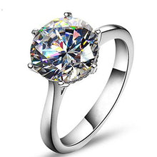 Load image into Gallery viewer, TenFit Jewelry Elegant 4ct Round Cushion Cut Solitaire Halo Diamond Wedding Engagement Ring,Size 7
